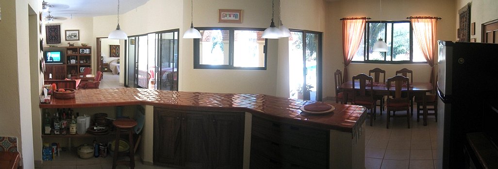kitchen and dining room