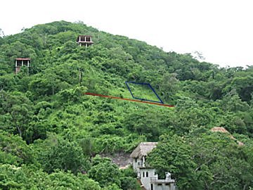 location of the property as seen from below